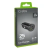 Автомобільний зарядний пристрій SBS 25W USB-A USB-C з Power Delivery Black (8018417329067)