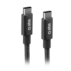 Кабель SBS TECABLETCC20BK USB-C - USB-C 25W Power Delivery 1,5m Grey (8018417335143)