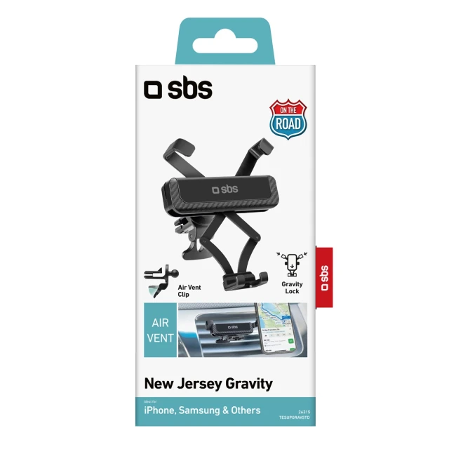 Автотримач SBS гравітаційний Black (8018417426315)