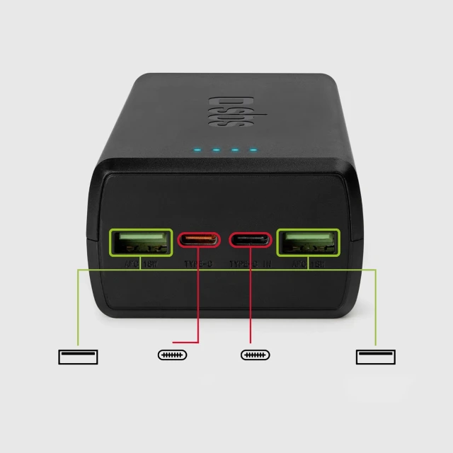 Powerbank SBS 30000 mAh 2 x USB-C 2 x USB-A Black (8018417435775)