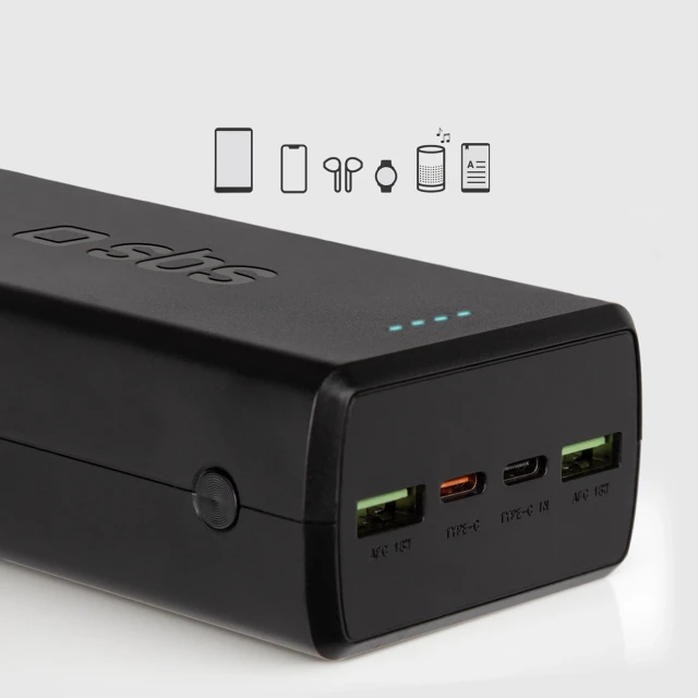 Powerbank SBS 30000 mAh 2 x USB-C 2 x USB-A Black (8018417435775)