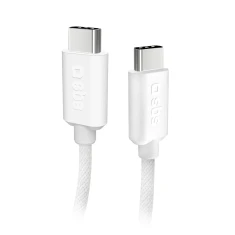 Кабель SBS TECABLETISSUETCCG USB-C - USB-C 1,5m 60W в обплетенні Grey (8018417439704)