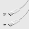 Кабель SBS TECABLETISSUETCCG USB-C - USB-C 1,5m 60W в оплетке Grey (8018417439704)