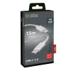 Кабель SBS TECABLETISSUETCCG USB-C - USB-C 1,5m 60W в оплетке Grey (8018417439704)