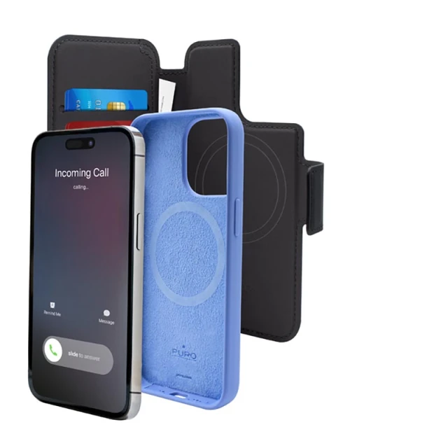 Чохол Puro Folio Case для iPhone 14 Pro Black (PUIP61PMAGFOLIOBLK)