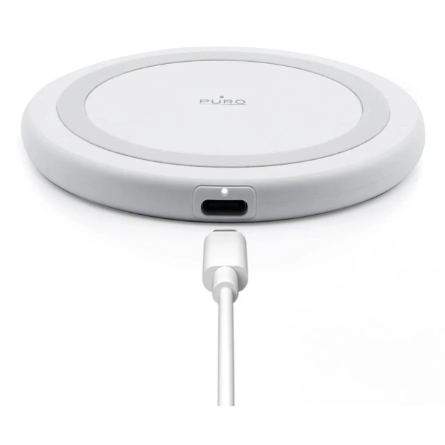 Беспроводная зарядная станция Puro Wireless Charging Station QI White (PUFCCSQI10W2WHI)