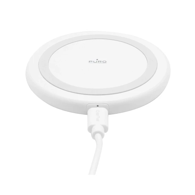 Беспроводная зарядная станция Puro Wireless Charging Station QI White (PUFCCSQI10W2WHI)