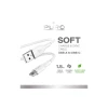 Кабель Puro Icon Soft Cable USB-A to USB-C 1.5 m White (PUUSBCICONWHI)
