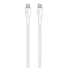 Кабель Puro Fabric USB-C to USB-C 1.2m White (PUCUSBCUSBCFABK4WHI)