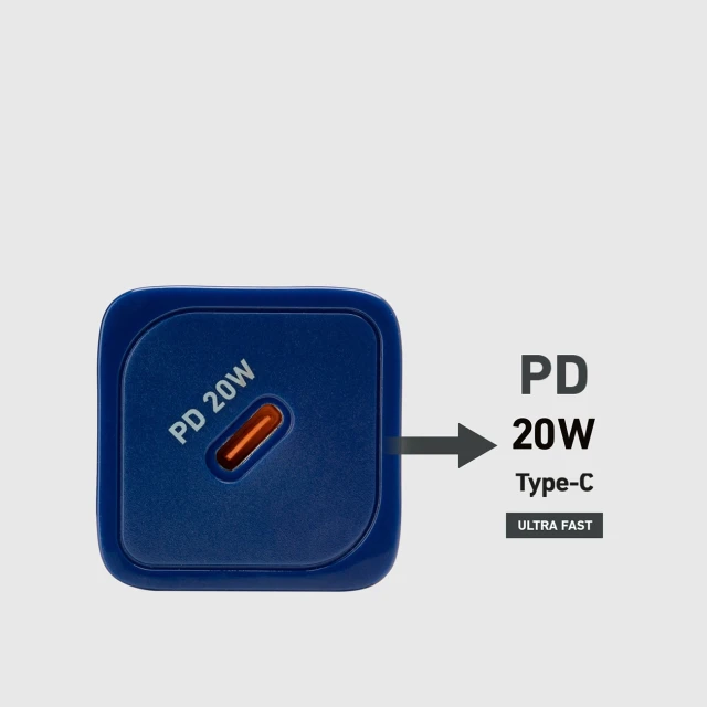 Зарядний пристрій SBS 20W GaN Blue (8018417444630)