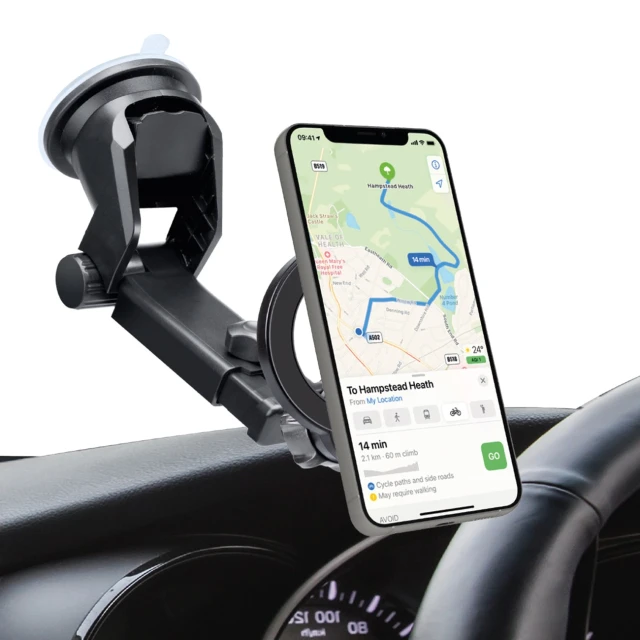 Автотримач SBS TESUPMAGRINGEXT на приладову панель і скло, сумісний з MagSafe Black (8018417445255)