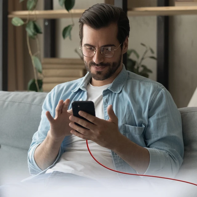 Кабель SBS USB-C - USB-C 1.5m 60W Red (8018417447808)