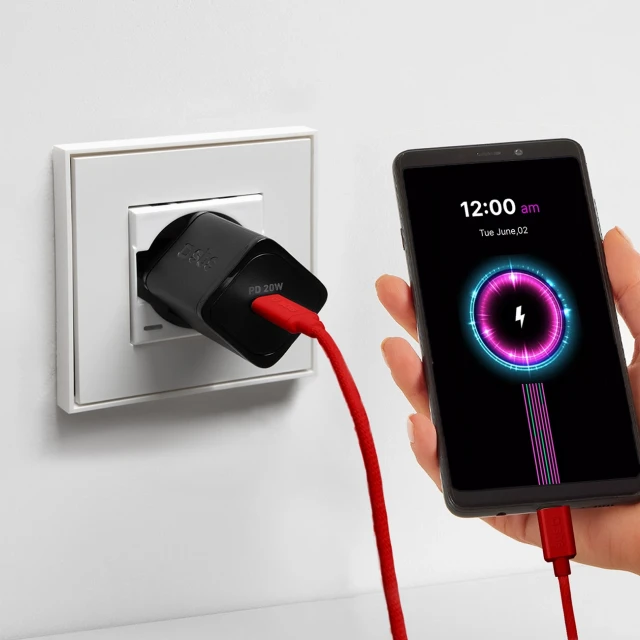 Кабель SBS USB-C - USB-C 1.5m 60W Red (8018417447808)