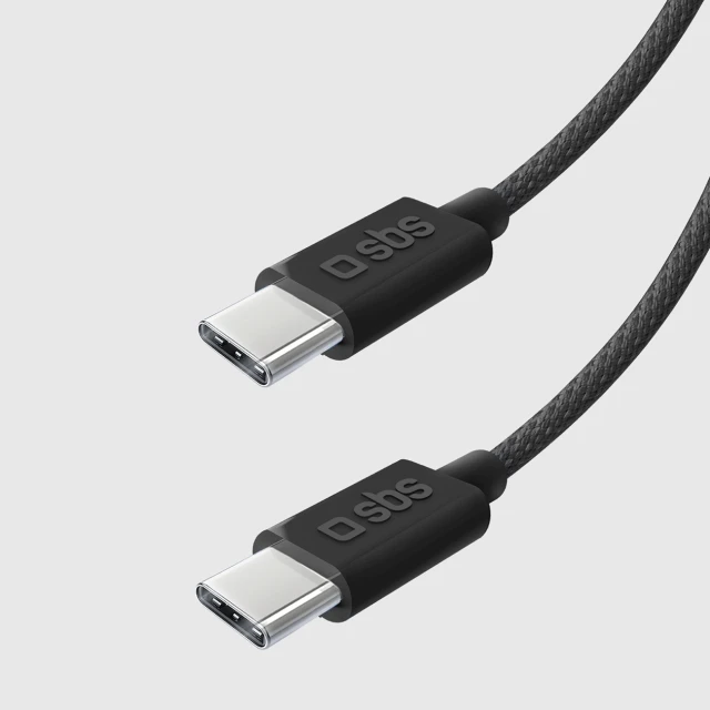 Кабель SBS TECABLETISSUETCCK USB-C - USB-C 1.5m 60W Black (8018417447815)