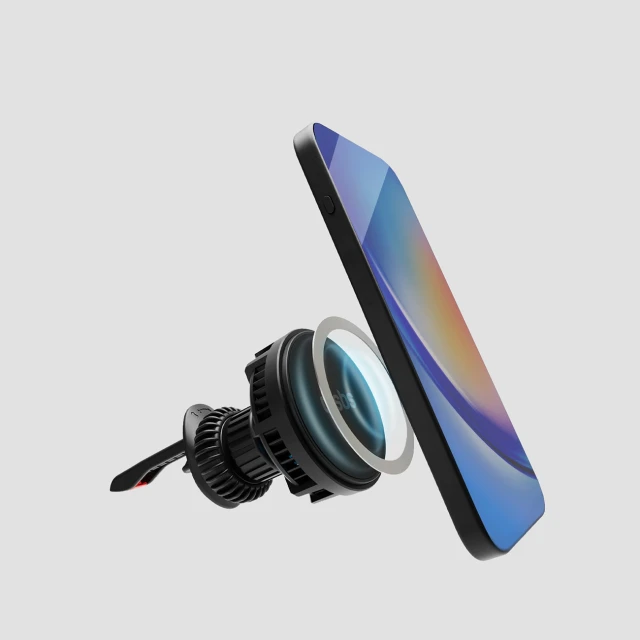 Автотримач SBS з бездротовою зарядкою 15W на дефлектор з охолодженням Black with MagSafe (8018417452086)