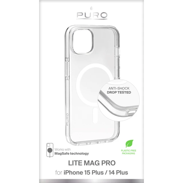 Чохол Puro LITEMAG PRO для iPhone 15 Plus Transparent (PUIPC1567LITEMPWHI)