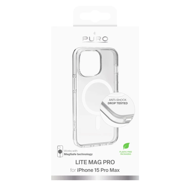 Чохол Puro LITEMAG PRO для iPhone 15 Pro Max Transparent (PUIPC15P67LITEMPWHI)