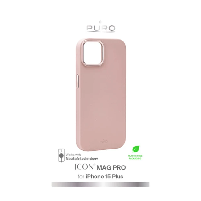 Чохол Puro Icon Mag Pro для iPhone 15 Plus Pink (PUIPC1567ICONMPROSE)