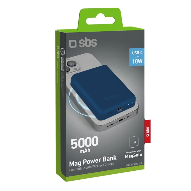 Powerbank SBS TEBB5000MAG1CB 5000 mAh Blue with MagSafe (8018417464805)