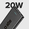 Powerbank SBS 10000 mAh 20W Power Delivery Black (8018417468827)