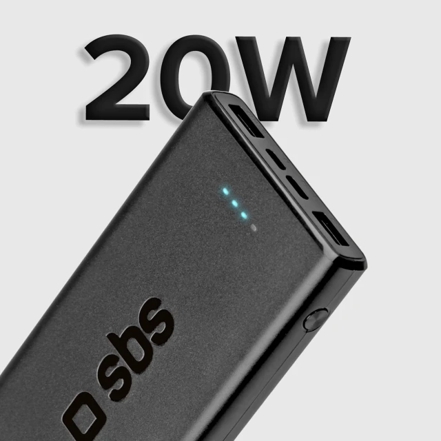 Powerbank SBS 10000 mAh 20W Power Delivery Black (8018417468827)