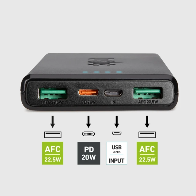 Powerbank SBS 10000 mAh 20W Power Delivery Black (8018417468827)