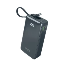Powerbank SBS 10000mAh 20W со встроенным кабелем USB-C Grey (8018417481376)