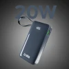 Powerbank SBS 10000mAh 20W з вбудованим кабелем USB-C Grey (8018417481376)