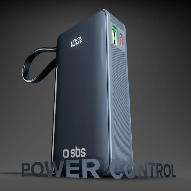 Powerbank SBS 10000mAh 20W з вбудованим кабелем USB-C Grey (8018417481376)