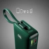 Powerbank SBS 10000 mAh 20W з вбудованим кабелем USB-C Green (8018417481383)