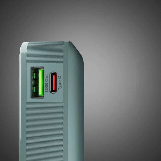 Powerbank SBS 10000 mAh 20W з вбудованим кабелем USB-C та цифровим дисплеєм Grey (8018417481406)