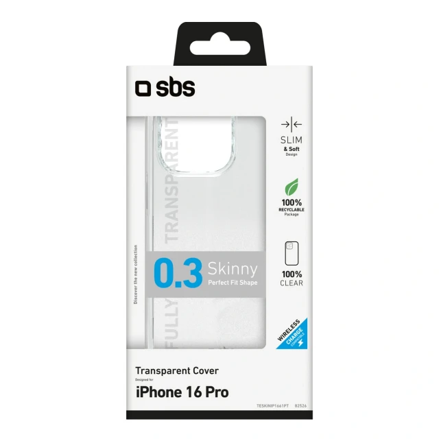 Чохол SBS Skinny Cover для iPhone 16 Pro Clear (8018417482526)