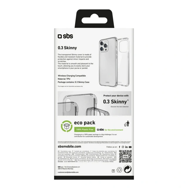 Чехол SBS Skinny Cover для iPhone 16 Pro Max Transparent (8018417482533)