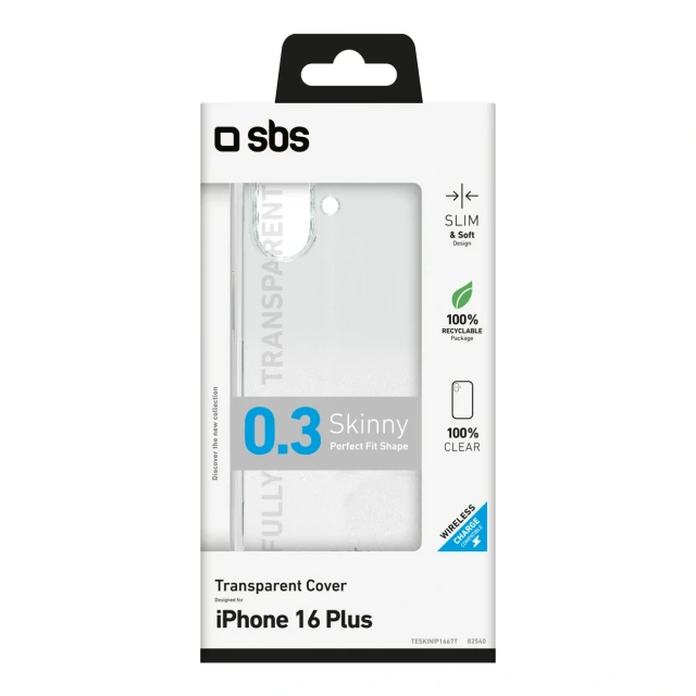 Чохол SBS Skinny Cover для iPhone 16 Plus Clear (8018417482540)