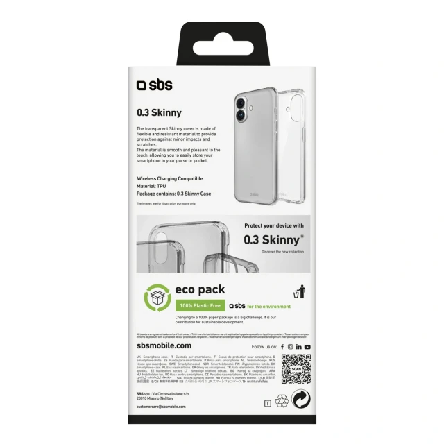 Чохол SBS Skinny Cover для iPhone 16 Plus Clear (8018417482540)