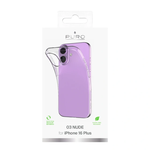 Чохол Puro 03 Nude для iPhone 16 Plus Clear (8018417484940)