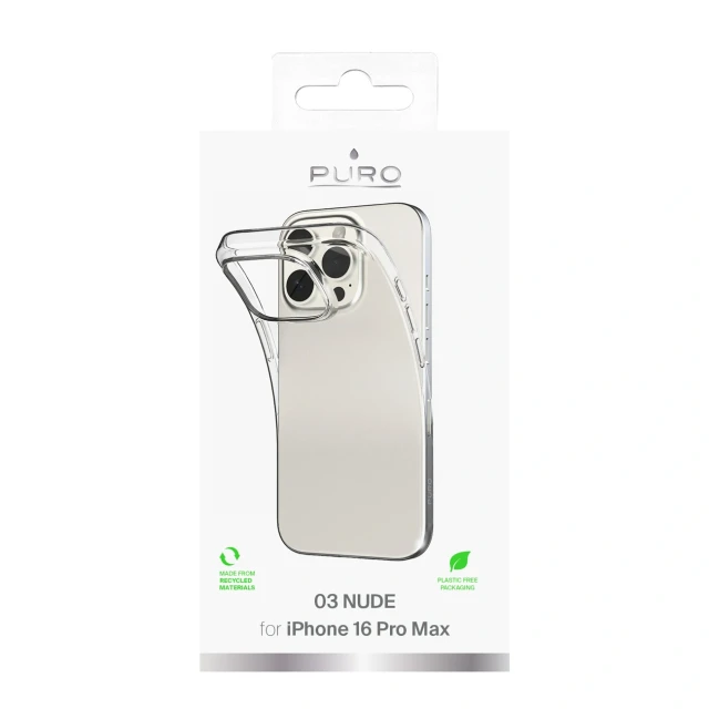 Чехол Puro 03 Nude для iPhone 16 Pro Max Transparent (8018417484964)