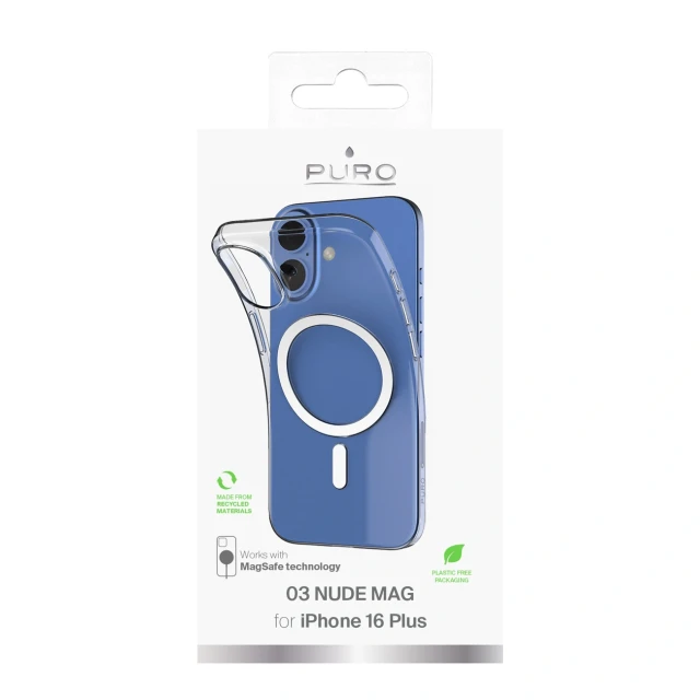 Чохол Puro 03 Mag для iPhone 16 Plus Clear with MagSafe (8018417484988)