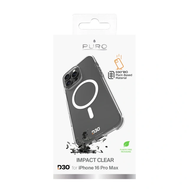 Чохол Puro Impact Clear D3O Clear для iPhone 16 Pro Max with MagSafe (8018417485084)