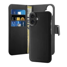 Чохол Puro Wallet Detachable 2в1 для iPhone 16 Black with MagSafe (8018417485091)