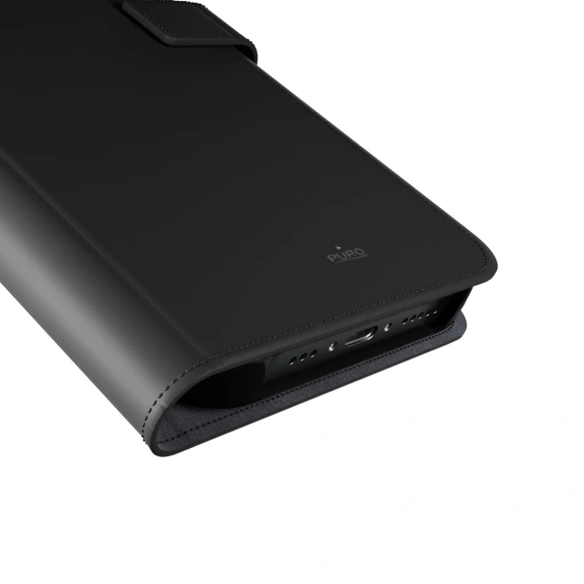 Чехол Puro Wallet Detachable 2в1 для iPhone 16 Black with MagSafe (8018417485091)