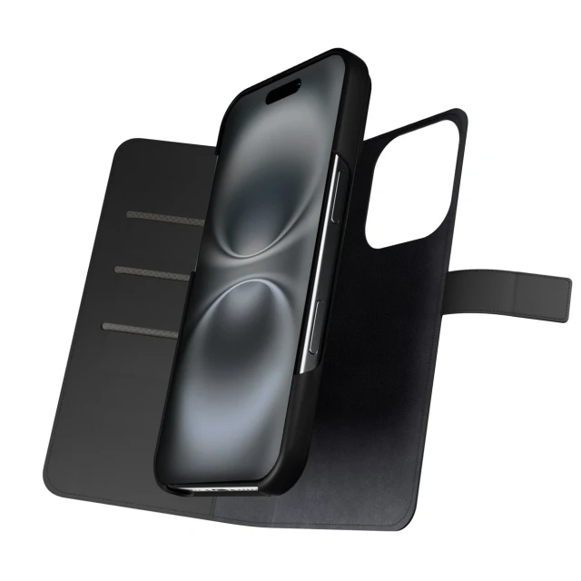Чохол Puro Wallet Detachable для iPhone 16 Pro Black with MagSafe (8018417485114)