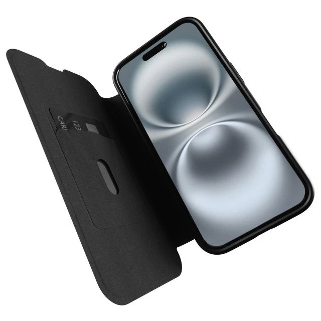 Чохол Puro Book Mag для iPhone 16 Black with MagSafe (8018417485138)