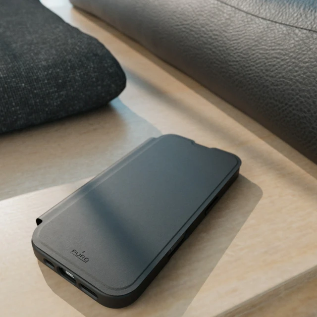 Чохол Puro Book Mag для iPhone 16 Black with MagSafe (8018417485138)