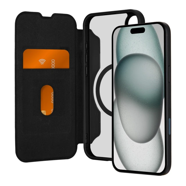 Чохол Puro Book Mag для iPhone 16 Plus Black with MagSafe (8018417485145)