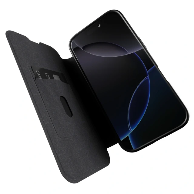 Чехол Puro Book Mag для iPhone 16 Pro Max Black with MagSafe (8018417485169)