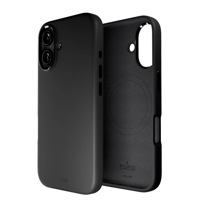 Чохол Puro Icon Mag Pro для iPhone 16 Black with MagSafe (8018417485176)