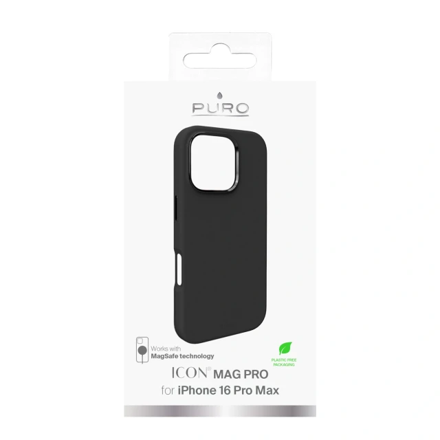 Чохол Puro Icon Mag Pro для iPhone 16 Pro Max Black with MagSafe (8018417485206)