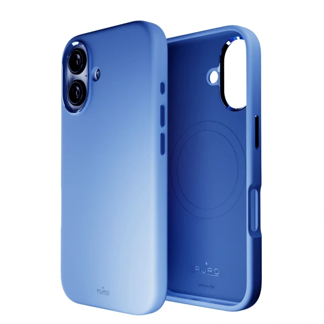 Чохол Puro Icon Mag Pro для iPhone 16 Blue with MagSafe (8018417485251)