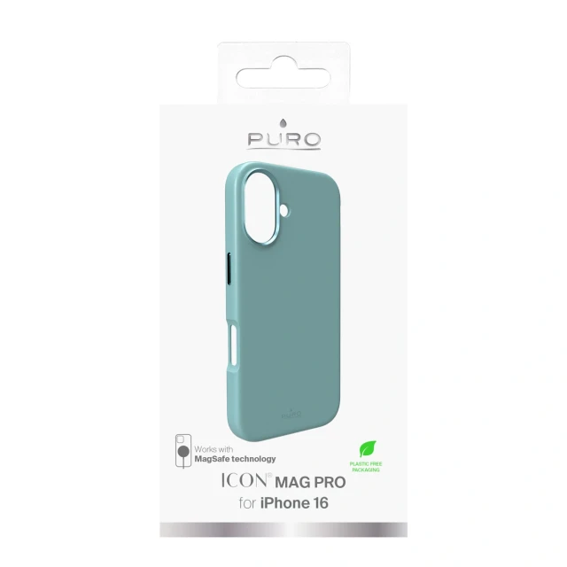 Чохол Puro Icon Mag Pro для iPhone 16 Green with MagSafe (8018417485268)